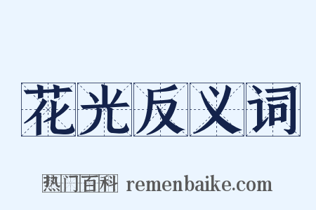 花光反义词是什么意思的图片